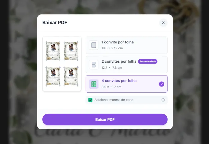 Download em PDF para impressão
